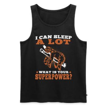 Sloth I can sleep a lot lazy Lazy - Men's Premium Organic Tank Top - black - Front - Michal (187cm)