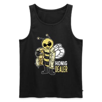 Honig Dealer Imker Honig Biene Imkerei Bienenzucht - Männer Premium Bio Tank Top - Schwarz - Vorne - Michal (187cm)