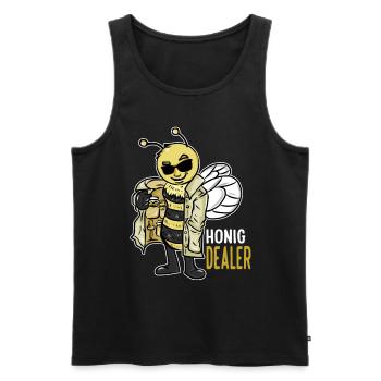 Honig Dealer Imker Honig Biene Imkerei Bienenzucht - Männer Premium Bio Tank Top - Schwarz - Vorne - Michal (187cm)