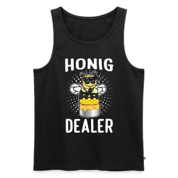 Honig Dealer Imker Honig Biene Imkerei Bienenzucht - Männer Premium Bio Tank Top - Schwarz - Vorne - Michal (187cm)