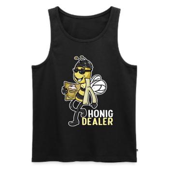 Honig Dealer Imker Honig Biene Imkerei Bienenzucht - Männer Premium Bio Tank Top - Schwarz - Vorne - Michal (187cm)