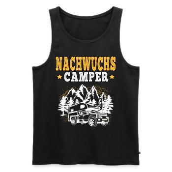 camping Nachwuchs campen Wohnwagen Urlaub - Männer Premium Bio Tank Top - Schwarz - Vorne - Michal (187cm)