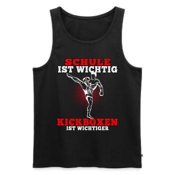 Kickboxen ist wichtiger Muay Thai Kampfsport - Männer Premium Bio Tank Top - Schwarz - Vorne - Michal (187cm)