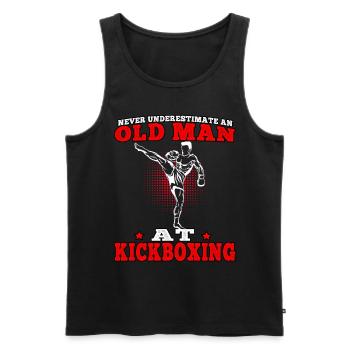Kickboxen ist wichtiger Muay Thai Kampfsport - Männer Premium Bio Tank Top - Schwarz - Vorne - Michal (187cm)