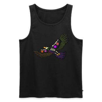 Jour de l’aigle coloré mort mexicain - Débardeur bio Premium Homme - noir - Devant - Michal (187cm)
