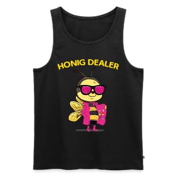 Honig Dealer Imker Honig Biene Imkerei Bienenzucht - Männer Premium Bio Tank Top - Schwarz - Vorne - Michal (187cm)