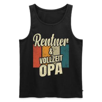 Rentner Opa Geschenk - Männer Premium Bio Tank Top - Schwarz - Vorne - Michal (187cm)
