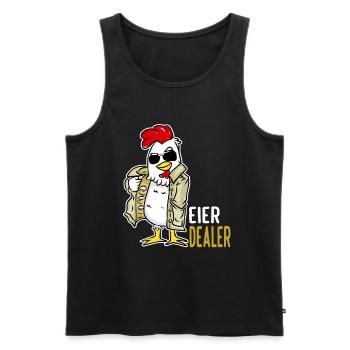 Eier Dealer Hühner Ei Hahn Landwirt Hühnerstall - Männer Premium Bio Tank Top - Schwarz - Vorne - Michal (187cm)