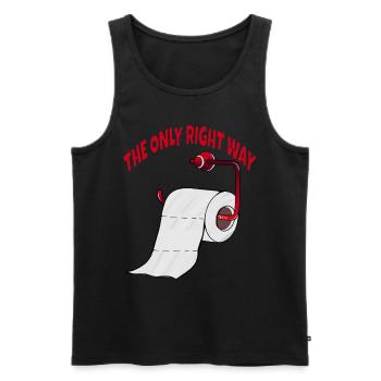 Toilettenpapier Der Richtige Weg lustiges - Männer Premium Bio Tank Top - Schwarz - Vorne - Michal (187cm)