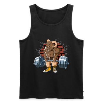 Fitness Training Pumps Gorilla Deadlift Fitness - Men's Premium Organic Tank Top - black - Front - AI Model Male 178 light (178cm)