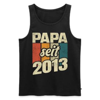 Papa Geschenk Papa 2023 Vater - Männer Premium Bio Tank Top - Schwarz - Vorne - Michal (187cm)