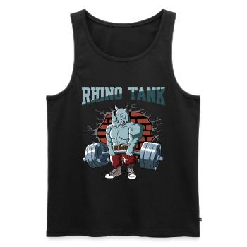 Fitnesstraining Pumpen Naßhorn Kreuzheben Fitness - Männer Premium Bio Tank Top - Schwarz - Vorne - Michal (187cm)