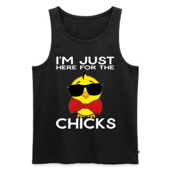 Ostern Küken Geschenkidee - Männer Premium Bio Tank Top - Schwarz - Vorne - AI Model Male 178 light (178cm)