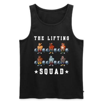 Fitness Training Lifting Squad Deadlift Fitness - Débardeur bio Premium Homme - noir - Devant - Michal (187cm)
