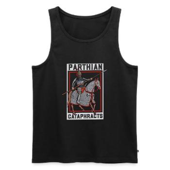 Lancer - Parthian Cataphract - Rider - Men's Premium Organic Tank Top - black - Front - AI Model Male 178 light (178cm)