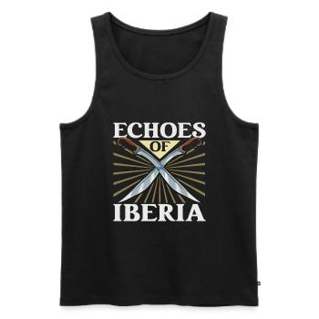 Echoes aus Iberia - Falcata - Männer Premium Bio Tank Top - Schwarz - Vorne - AI Model Male 178 light (178cm)