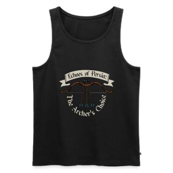Bogenschütze - persischer Bogen - Männer Premium Bio Tank Top - Schwarz - Vorne - AI Model Male 178 light (178cm)