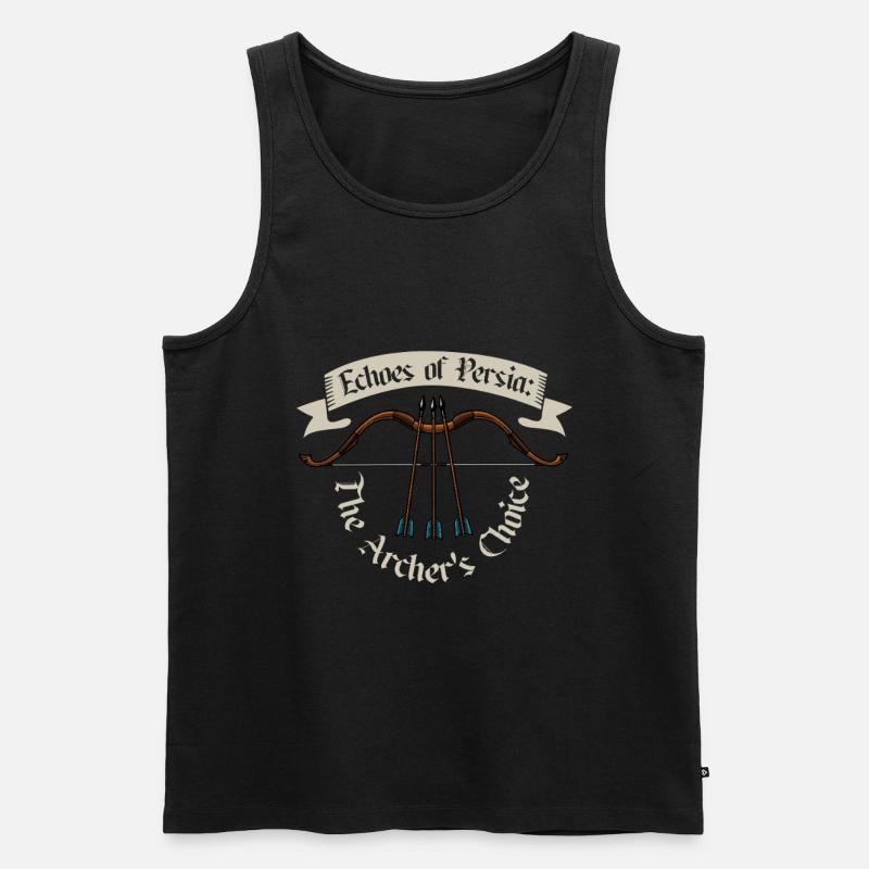 Bogenschütze - persischer Bogen - Männer Premium Bio Tank Top - Schwarz