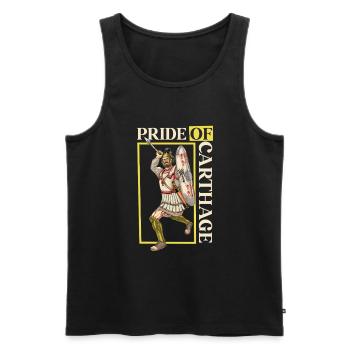 Carhago - Hoplite carthaginois - Débardeur bio Premium Homme - noir - Devant - AI Model Male 178 light (178cm)