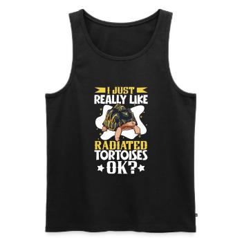 I love my radiated tortoise - Men's Premium Organic Tank Top - black - Front - Michal (187cm)