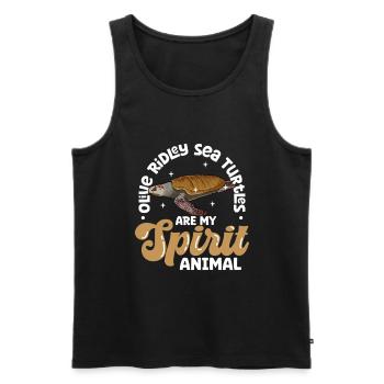 My Spirit Animal - Pazifische Ridley-Schildkröte - Männer Premium Bio Tank Top - Schwarz - Vorne - AI Model Male 178 light (178cm)