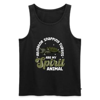 My Spirit Animal - Alligator Turtle - Men's Premium Organic Tank Top - black - Front - AI Model Male 178 light (178cm)