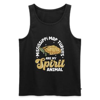 My Spirit Animal - Mississippi Mute Tortoise - Men's Premium Organic Tank Top - black - Front - Michal (187cm)