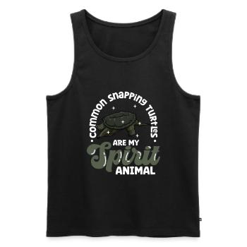 My Spirit Animal - Snapping Turtle - Men's Premium Organic Tank Top - black - Front - AI Model Male 178 light (178cm)