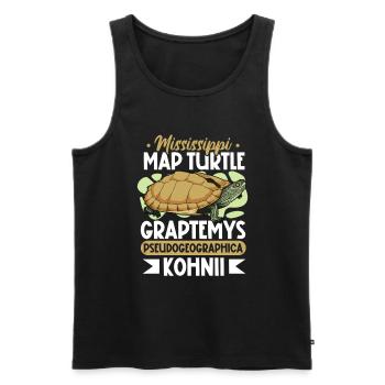 Mississippi Mute Turtle - Men's Premium Organic Tank Top - black - Front - Michal (187cm)