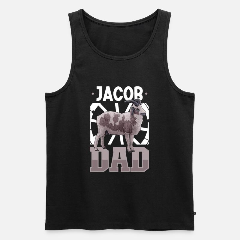Jakobschaf Papa - Männer Premium Bio Tank Top - Schwarz