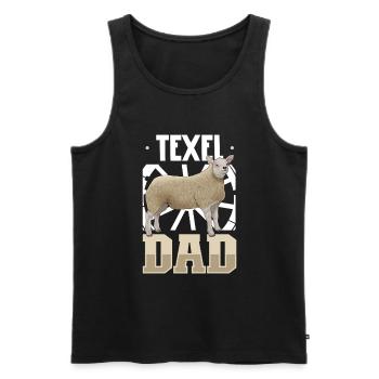 Texel sheep dad - Men's Premium Organic Tank Top - black - Front - AI Model Male 178 light (178cm)