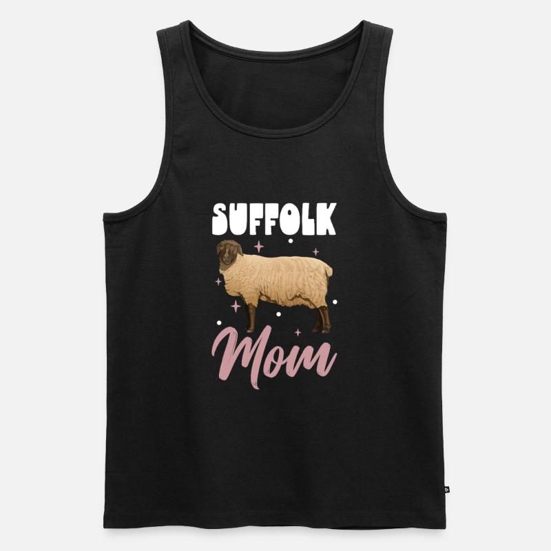 Suffolk-Schaf Mama - Männer Premium Bio Tank Top - Schwarz