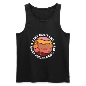 I love my Anglo-Nubian goat - Men's Premium Organic Tank Top - black - Front - Michal (187cm)
