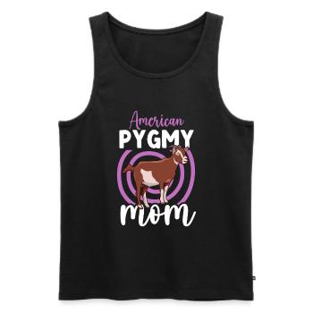 Mom of an American Pygmy - Men's Premium Organic Tank Top - black - Front - AI Model Male 178 light (178cm)
