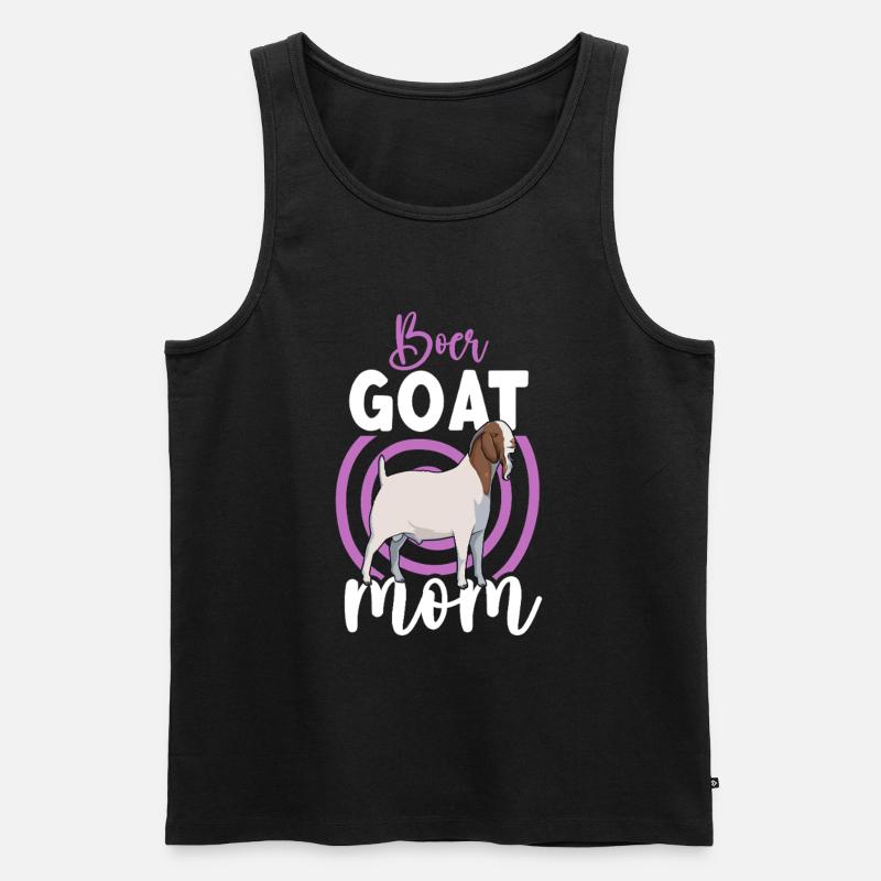 Mama einer Burenziege - Männer Premium Bio Tank Top - Schwarz