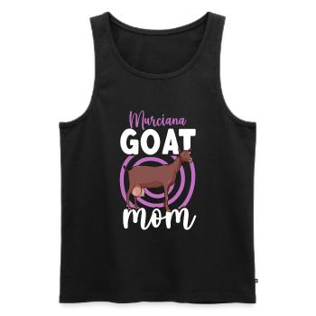 Mom of a Murcia-Granada goat - Men's Premium Organic Tank Top - black - Front - Michal (187cm)