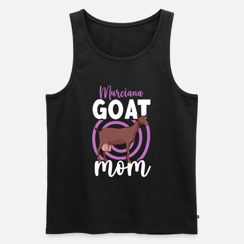Mama einer Murcia-Granada-Ziege - Männer Premium Bio Tank Top - Schwarz