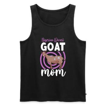 Mama einer Afrikanische Zwergziege - Männer Premium Bio Tank Top - Schwarz - Vorne - AI Model Male 178 light (178cm)