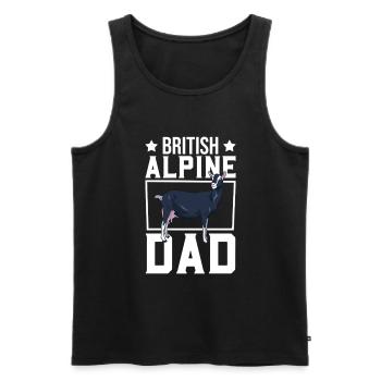 Dad of a British Alpine goat - Men's Premium Organic Tank Top - black - Front - AI Model Male 178 light (178cm)