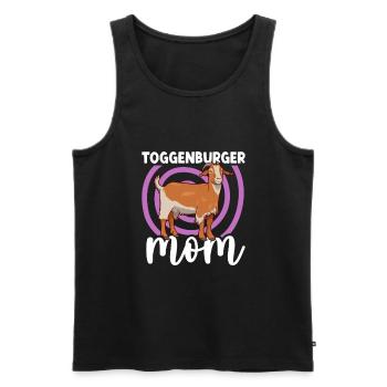 Mother of a Toggenburg goat - Men's Premium Organic Tank Top - black - Front - Michal (187cm)