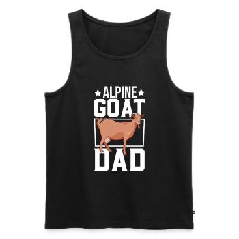 Papa d’une chèvre de montagne - Débardeur bio Premium Homme - noir - Devant - Michal (187cm)
