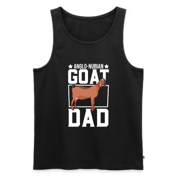 Papa d’une chèvre anglo-nubienne - Débardeur bio Premium Homme - noir - Devant - Michal (187cm)