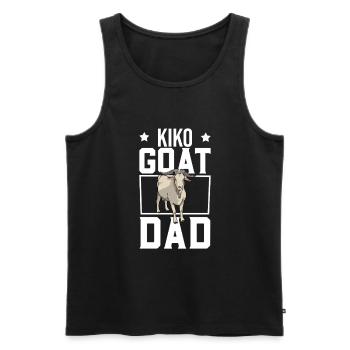 Papa d’une chèvre Kiko - Débardeur bio Premium Homme - noir - Devant - Michal (187cm)