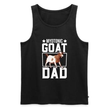 papa d’une chèvre myotonique - Débardeur bio Premium Homme - noir - Devant - Michal (187cm)