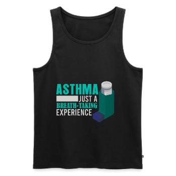 Lustig Asthma nur eine atemberaubende Erfahrung Lu - Männer Premium Bio Tank Top - Schwarz - Vorne - AI Model Male 178 light (178cm)