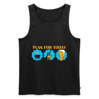 Rock and Roll Plan - Männer Premium Bio Tank Top - Schwarz - Vorne - Michal (187cm)