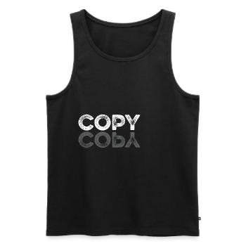 Copy Design für eineiige Zwillinge - Männer Premium Bio Tank Top - Schwarz - Vorne - AI Model Male 178 light (178cm)