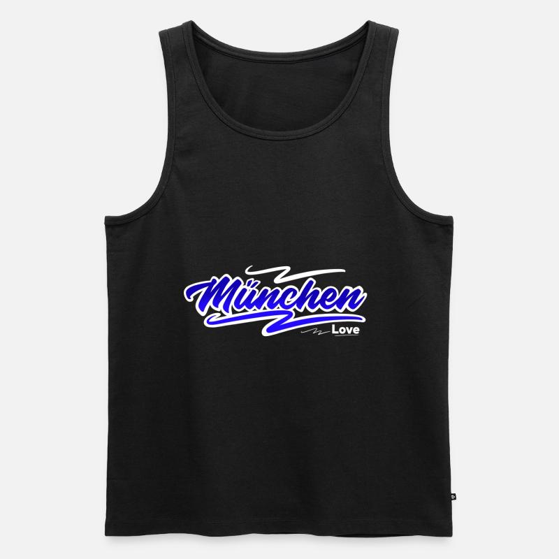 München - Männer Premium Bio Tank Top - Schwarz