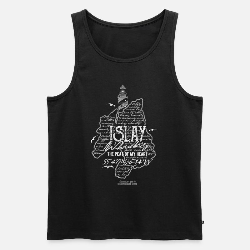Islay Whisky Tasting Notes - Männer Premium Bio Tank Top - Schwarz