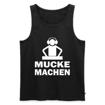DJ Mucke machen Party und Disco Outfit - Männer Premium Bio Tank Top - Schwarz - Vorne - AI Model Male 178 light (178cm)